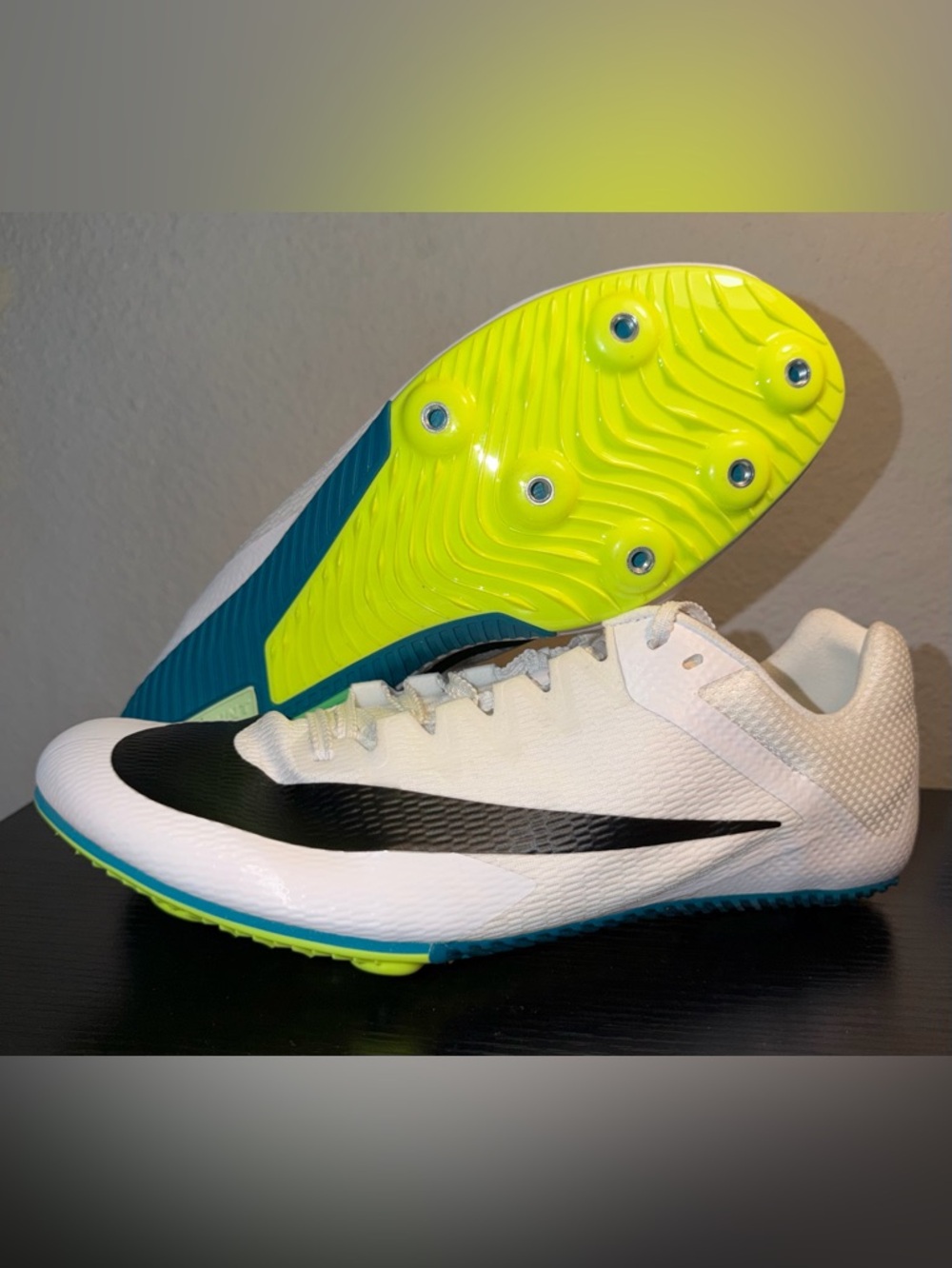 Mens Nike Zoom Rival Sprint Track Field Sprinting Spikes White SZ 9.5 FZ9663-102